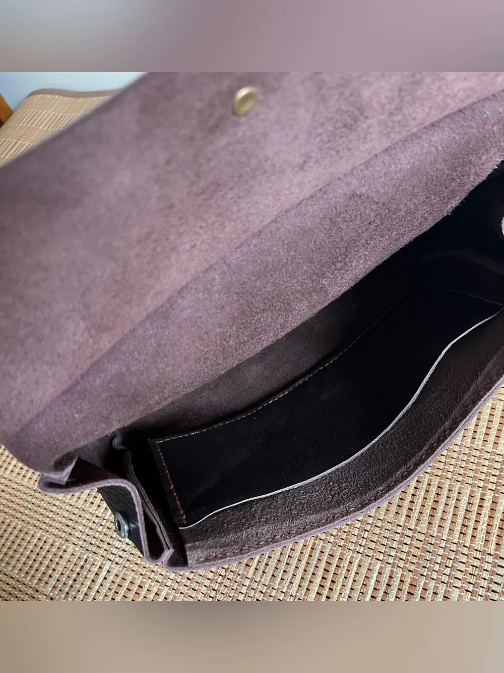 Everyday Pebbled Leather Crossbody Bag - Dark Brown Brand New - Picture 9 of 17